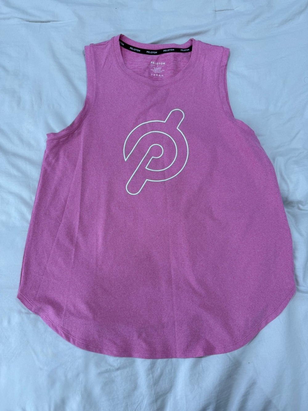 Peloton Women's Bright Pink Logo Muscle Tee